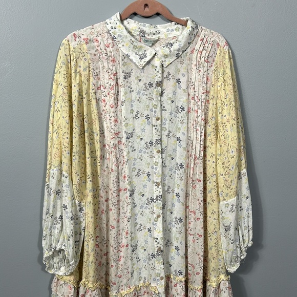 Cato Printed Tunic Dress Ditsy Floral Multi Pastel Size M- L - Picture 4 of 17